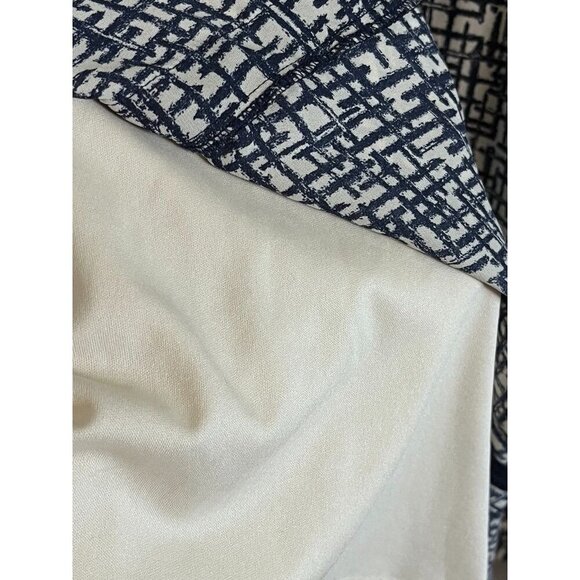 Cato Dress 24W Blue Midi Neutral Preppy Boho Western Retro Classic Old Money - Picture 7 of 11